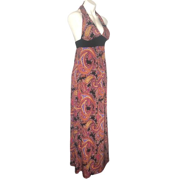 Wet Seal Paisley Halter Maxi Dress - Size Small - Picture 4 of 9